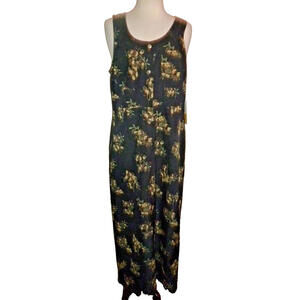 NEW Directives Apron Pinafore Dress Tencel Rayon Floral S Small‎